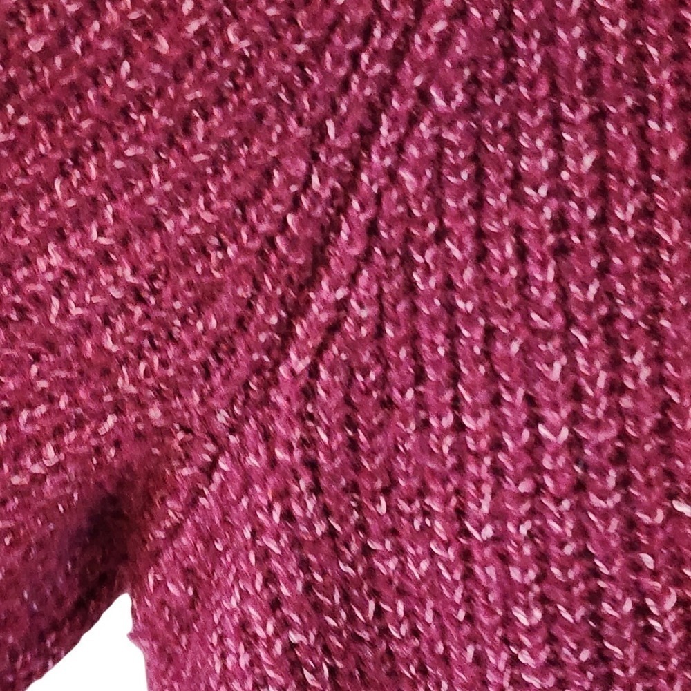 Pure Jill Cranberry Sweater Dress M Long Sleeve V Neck Casual‎ Oversize Comfort - Picture 5 of 7